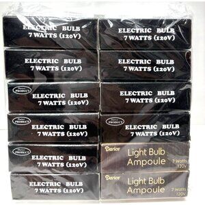 Darice 12-Pack 7W Clear Electric Candle Bulbs Candelabra Base 120V Replacement